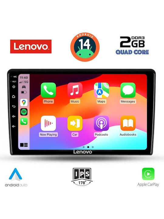 Lenovo Ηχοσύστημα Αυτοκινήτου για Toyota Auris 2007-2012 (Bluetooth/USB/WiFi/GPS/Apple-Carplay/Android-Auto) με Οθόνη Αφής 9"
