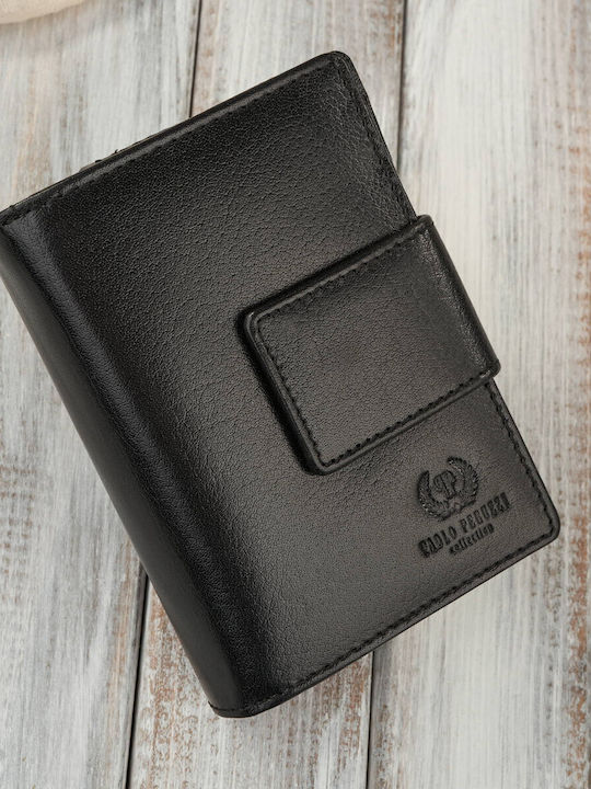 Small Leather Women's Wallet Classic with RFID Black