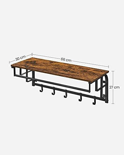 Songmics Industrial Μεταλλική 5 Θέσεων 66x27x30cm