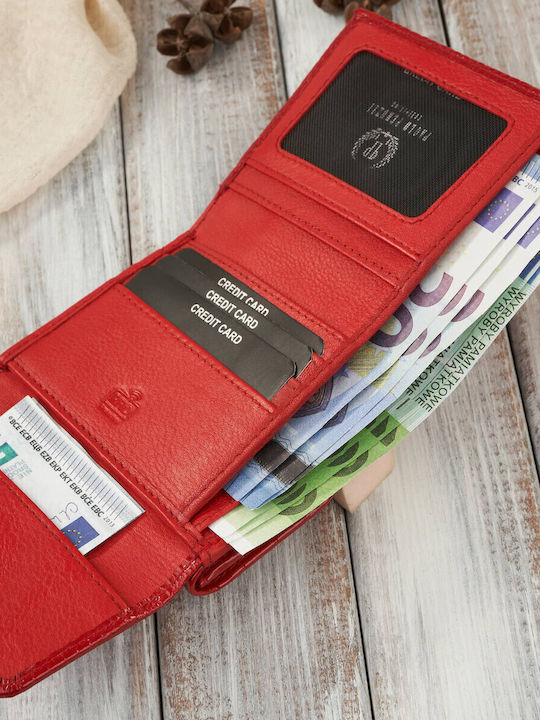 Малък Дамско Портмоне Класически с RFID Червен