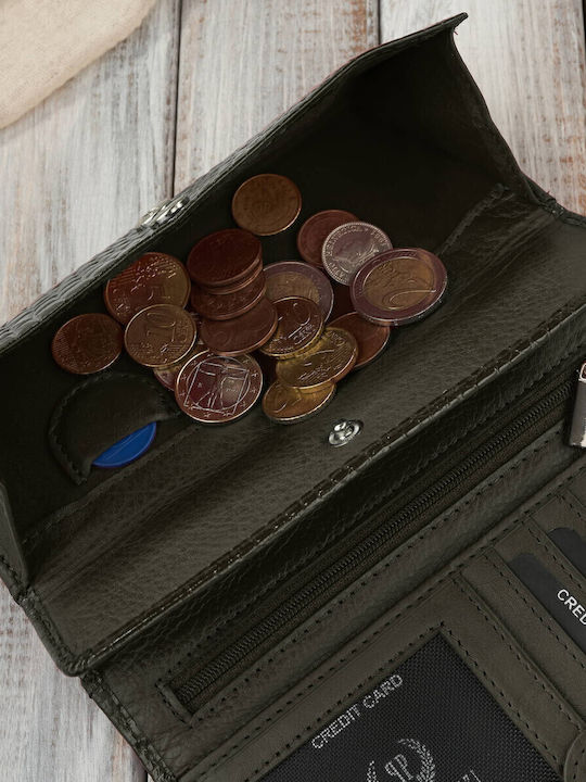 Малък Дамско Портмоне Класически с RFID Зелен