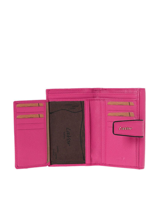 Small Leather Women's Wallet Classic with RFID Pink