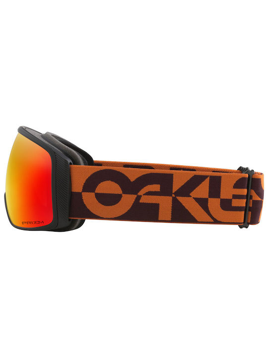 Oakley Flight Tracker L Μάσκα Σκι & Snowboard Ενηλίκων Πορτοκαλί με Φακό σε Πορτοκαλί Χρώμα