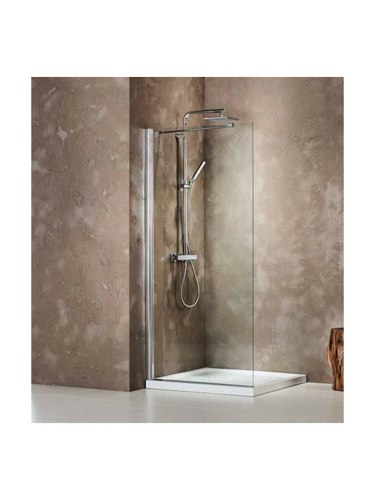 Devon Iwis Walk-in Διαχωριστικό Ντουζιέρας με Συρόμενη Πόρτα 77-79x185cm Clean Glass Chrome