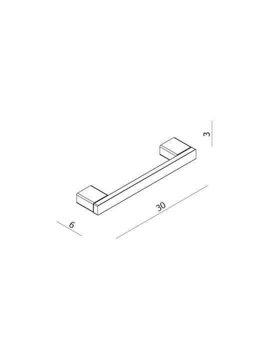 Langberger Series 123 Λαβή Μπάνιου 30cm Λευκή