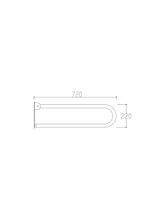 Tema Λαβή Μπάνιου Inox ΑΜΕΑ 72cm Ασημί