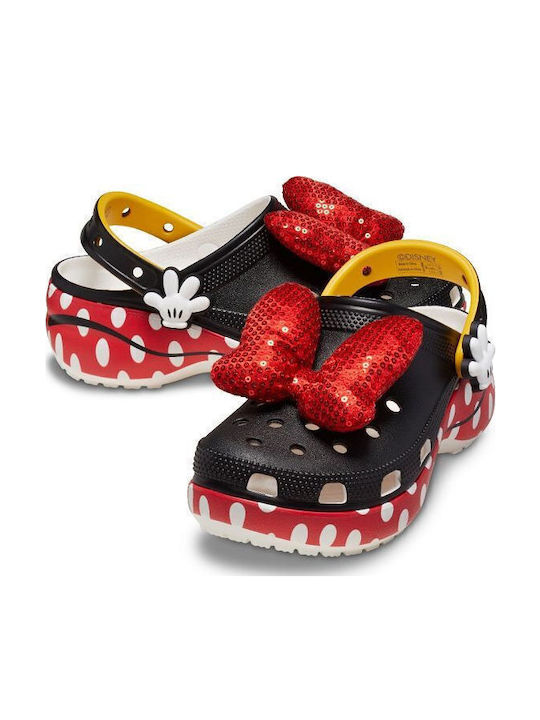 Crocs Minnie Mouse Γυναικεία Σαμπό Μαύρα