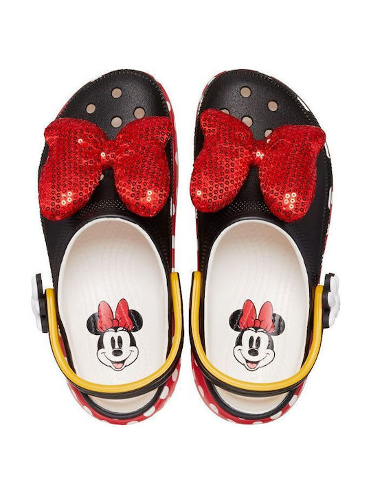 Crocs Minnie Mouse Γυναικεία Σαμπό Μαύρα