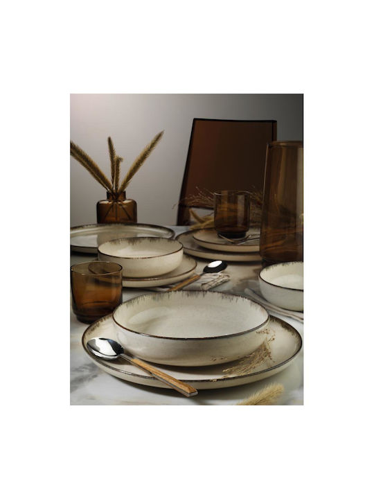 Kutahya Porselen Serving Bowl Round made of Porcelain Gold with Diameter 15cm
