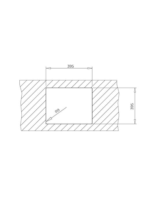 Teka Radea R10 40.40 M-TG 115230050 Drop-In Мивка от Синтетичен Гранит Ш45.6xД45.6см Бял