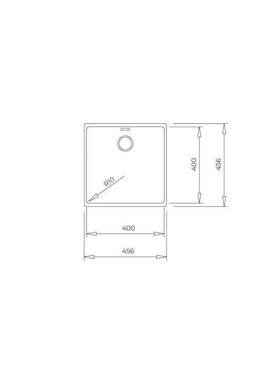 Teka Radea R10 40.40 M-TG 115230050 Drop-In Мивка от Синтетичен Гранит Ш45.6xД45.6см Бял