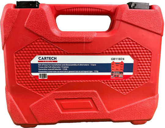 Set Universal de Unelte pentru Instalarea și Demontarea Fuliei Alternatorului Auto 13 Piese Gebo Tools