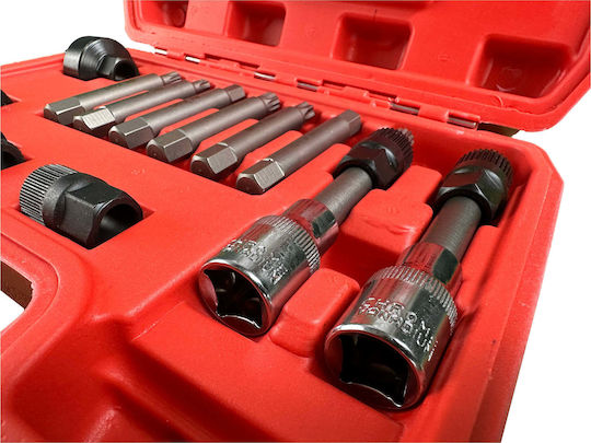 Set Universal de Unelte pentru Instalarea și Demontarea Fuliei Alternatorului Auto 13 Piese Gebo Tools