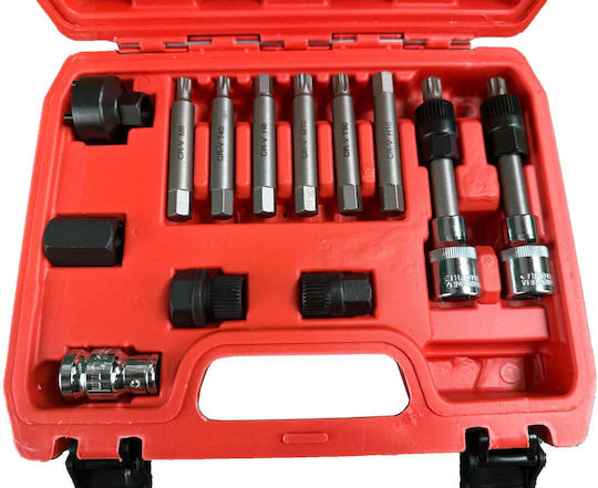 Set Universal de Unelte pentru Instalarea și Demontarea Fuliei Alternatorului Auto 13 Piese Gebo Tools