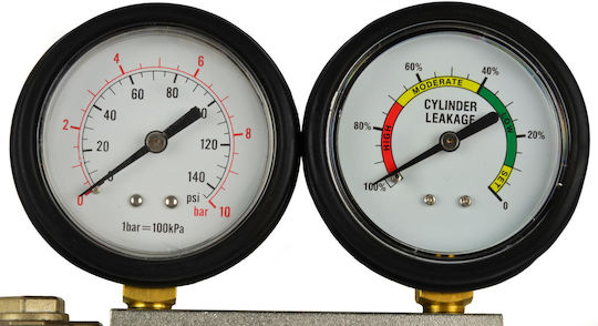 Tester Checking Leaks At Cylinder