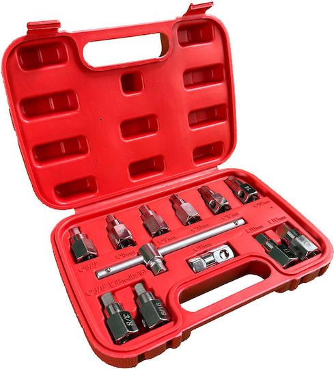Комплект от 12 части ключове за пробка на маслен картер Gebo Tools