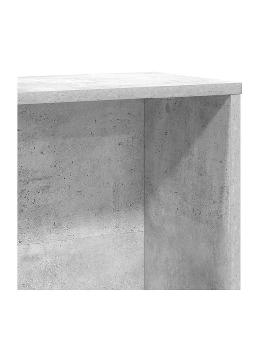 Bookcase Grey Concrete 60x24x120cm