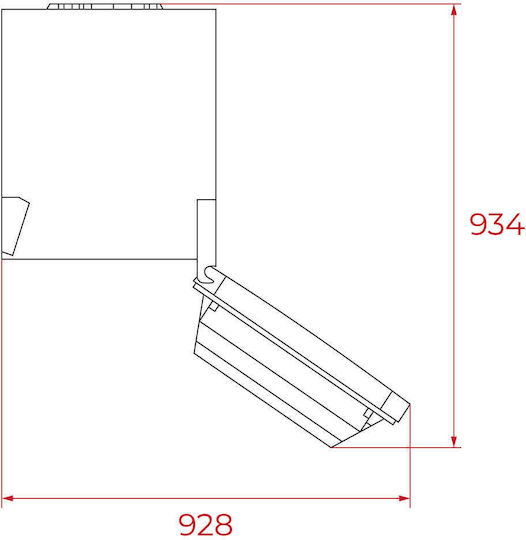 Teka Kühlschrank mit Doppeltür 204Es H143xB55xT55cm. Weiß RTF 2510