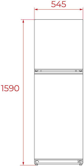 Teka Ψυγείο Δίπορτο 235lt Υ159xΠ55xΒ55εκ. Λευκό RTF 3210