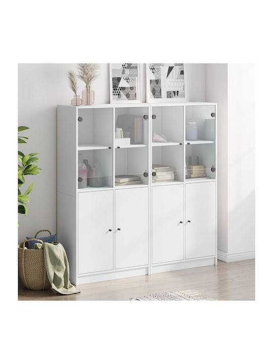 Bookcase White 136x37x142cm