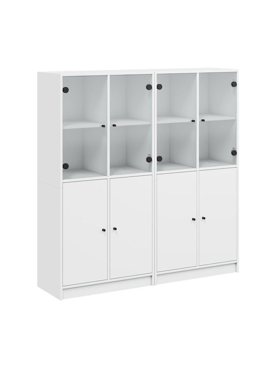 Bookcase White 136x37x142cm