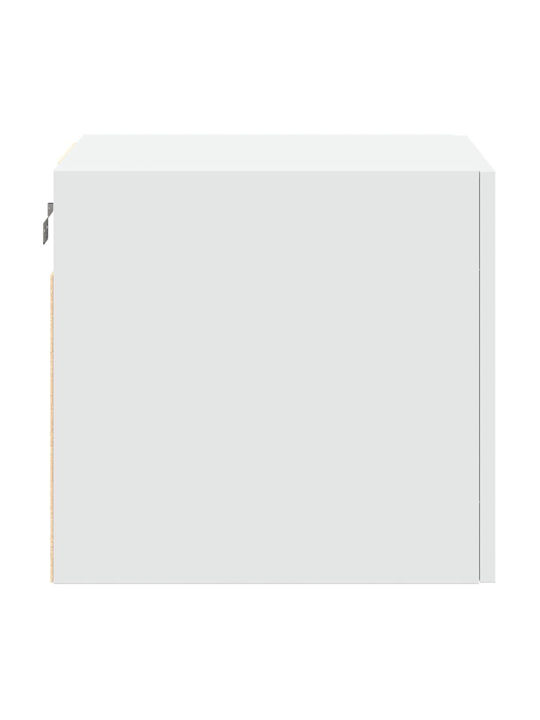 Wall-Mounted Living Room Cabinet Made of Particle Board White 45x42.5x40cm
