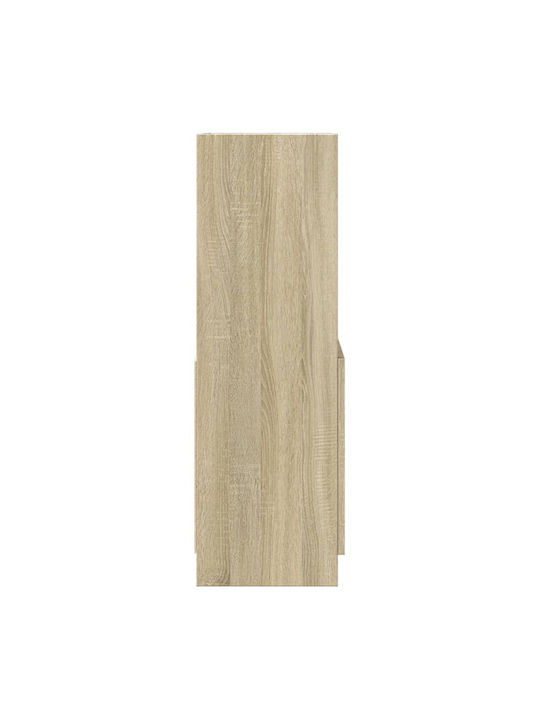 Living Room Display Cabinet Made of Particle Board Sonoma Oak 63x33x100cm
