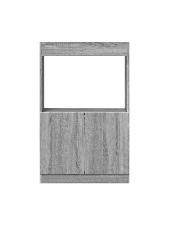 Living Room Display Cabinet Made of Particle Board Grey Sonoma 63x33x100cm