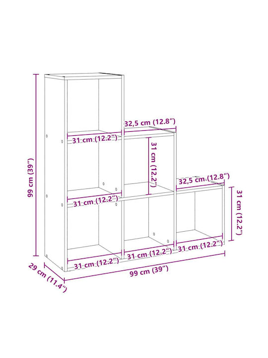 Βιβλιοθήκη Δρυς 99x29x99εκ.