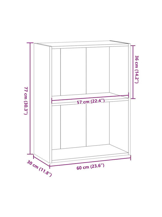 Βιβλιοθήκη Καφέ 60x30x77εκ.