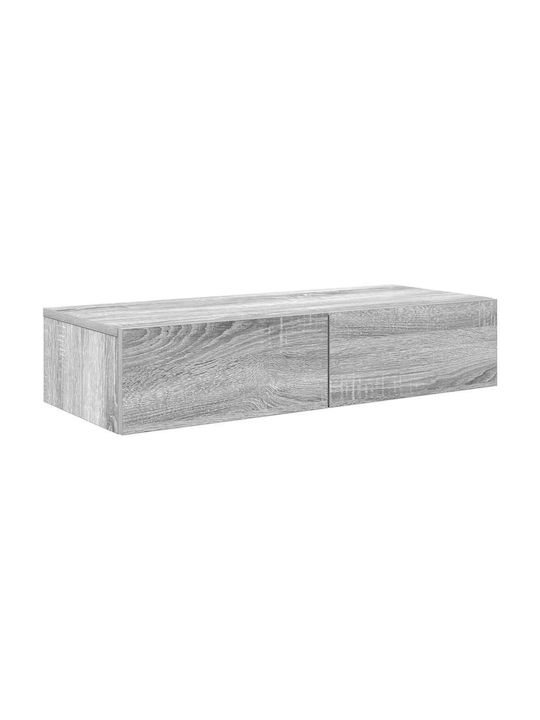 Shelf Wall Grey Sonoma 80x33x17cm