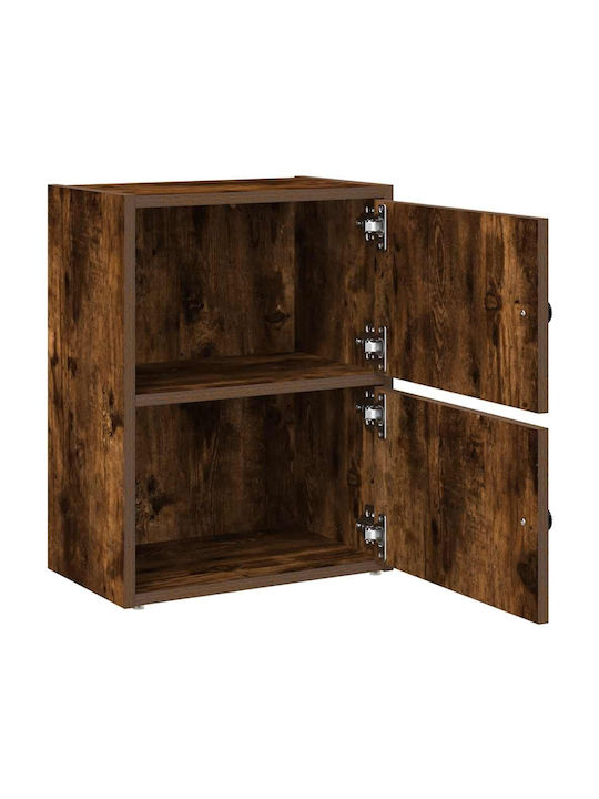 Living Room Display Cabinet Made of Particle Board Smoky Oak 40x24x52cm