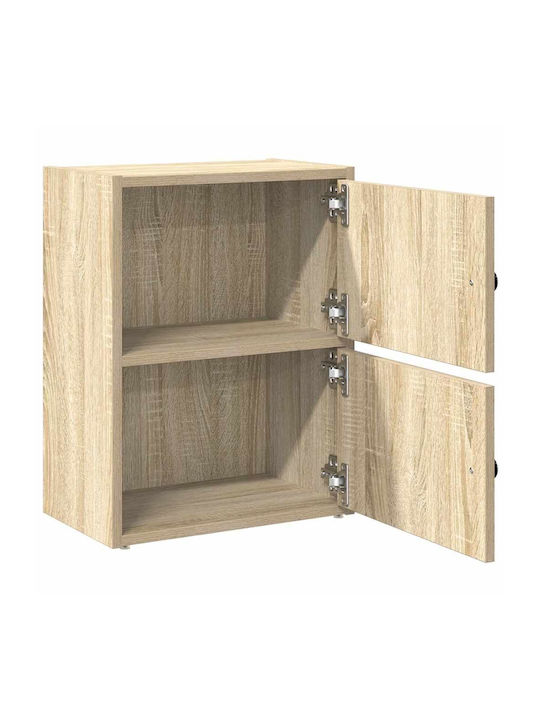 Living Room Display Cabinet Made of Particle Board Brown 40x24x52cm