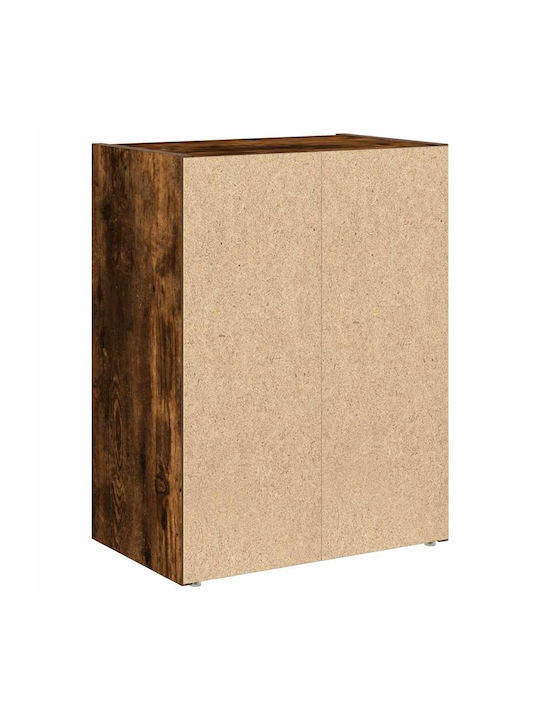 Living Room Display Cabinet Made of Particle Board Smoky Oak 40x24x52cm