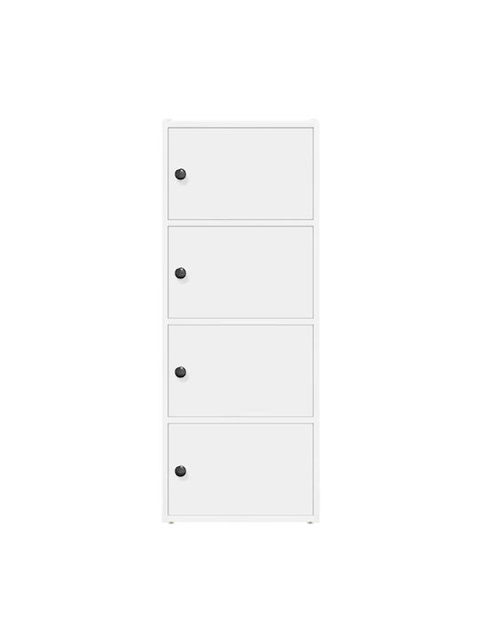 Living Room Display Cabinet Made of White Particle Board 40x24x102cm