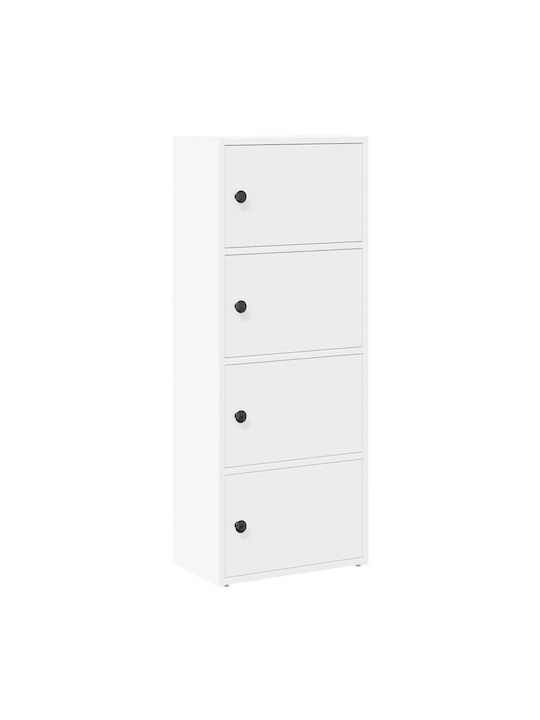 Living Room Display Cabinet Made of White Particle Board 40x24x102cm