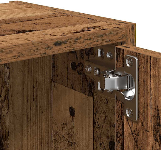 Living Room Cabinet Made of Brown Particle Board 40x24x77cm