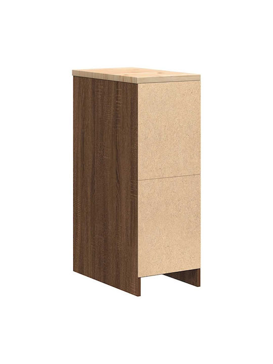 vidaXL Büroaufbewahrungsschrank aus Massivholz Natürlich 30x51x85cm