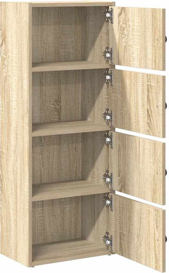 Dulap de Pardoseală pentru Sufragerie din Placă Aglomerată Gri Beton 40x24x102 cm