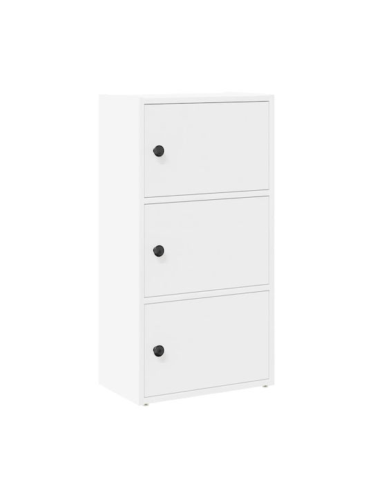 Living Room Display Cabinet Made of White Particle Board 40x24x77cm