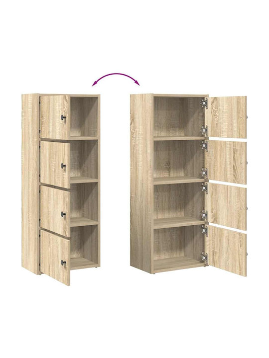 vidaXL Wohnzimmer Schrank aus Spanplatte Grau Beton 40x24x102cm