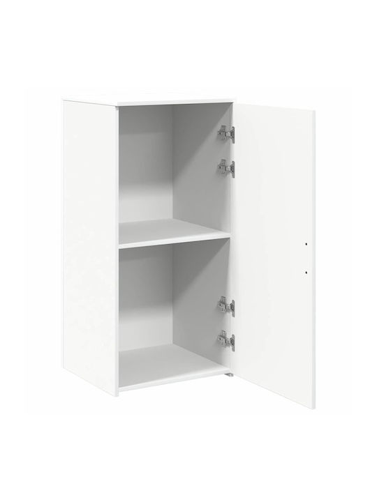 Living Room Display Cabinet Made of Particle Board White 50x45x103.5cm
