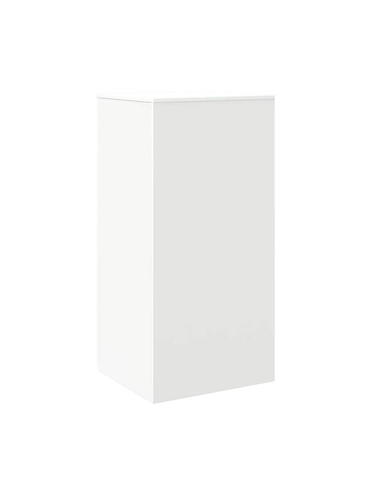 Living Room Display Cabinet Made of Particle Board White 50x45x103.5cm