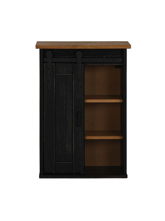 Ντουλάπι Τοίχου Μαύρο 49x22.5x70εκ.