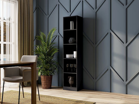 Bibliothek R40 Schwarz Schwarze 40x30x182cm