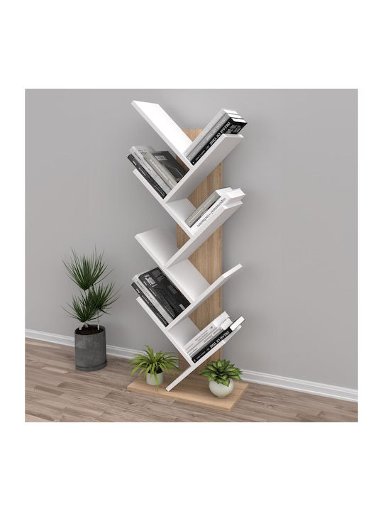 Bookcase Liana Sonama-white 53x27x138cm