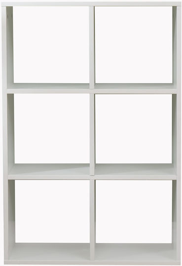 Βιβλιοθήκη Boxy Λευκή 70x29x104εκ.