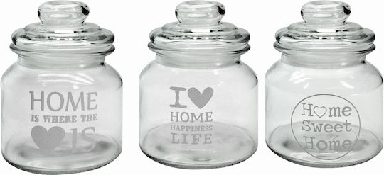 General Trade Set 2 Stück Allgemeine Verwendung Glas Vasen mit Deckel Transparent 650ml 2 Stück