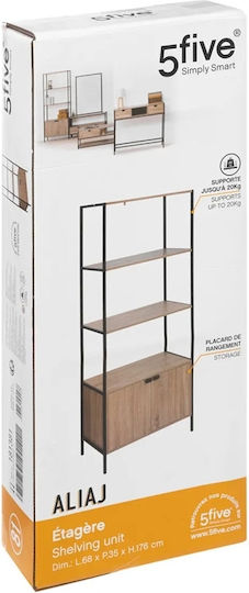 Βιβλιοθήκη F-V Etagere Double Aliaj Μπεζ 68x35x176εκ.