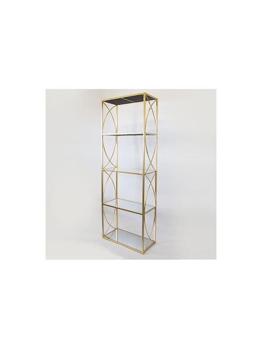 Bookcase Golden 61x28x177cm